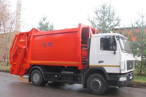 КО-427-73 на шасси МАЗ-534025-585-013 мусоровоз задняя загрузка, 18,5 м3